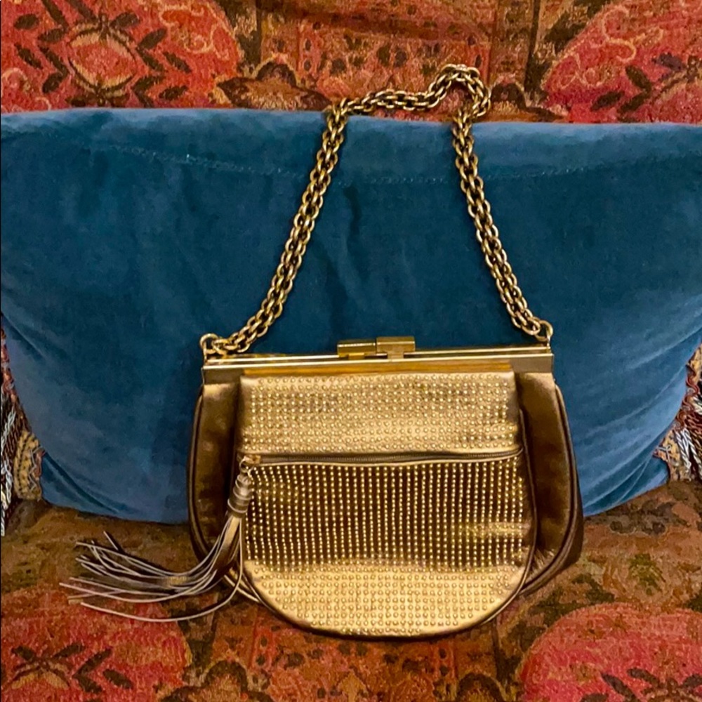 Rebecca Moses bronze mini handbag